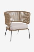 Kave Home - Stol med armlæn Nadin, 2-pak - Beige - Loungemøbler - - Ho...