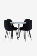 Venture Home - Plaza spisebord med polar spisebordsstol - Sort - Spise...