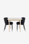 Venture Home - Andy-spisebord med Modesto-spisebordsstol - Sort - Spis...