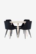 Venture Home - Plaza-spisebord med Night-spisebordsstol - Sort - Spise...