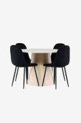 Venture Home - Lanzo-spisebord med Polar-spisebordsstol - Sort - Spise...