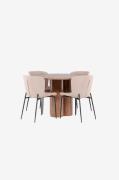 Venture Home - Olivia-spisebord med Modesto-spisebordsstol - Beige - S...
