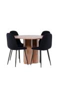 Venture Home - Olivia-spisebord med Polar-spisebordsstol - Sort - Spis...