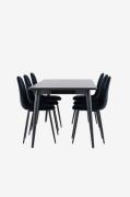 Venture Home - Ellis-spisebord med Polar-spisebordsstol - Sort - Spise...