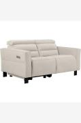 Loft24 - Sofa 2 sæder 1 elektrisk tilbagelænet Carpari - Hvid - 2-pers...
