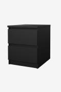 Tvilum - Naia natbord 2 skuffer - pakke - Sort - Sengeborde - - Homero...