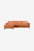 Loft24 - Sofa 2 sæder 1 liggestol Elektrisk Lund - Grå - 2-pers. sofae...