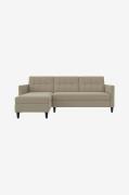 Dorel Home - 3-personers sovesofa med chaiselong Hartford - Brun - Sov...