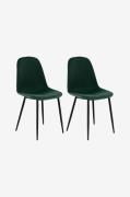 Loft24 - Spisebordsstol 2 stk. Miller - Grøn - Stole - - Homeroom