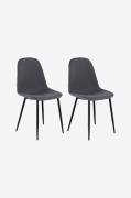 Loft24 - Spisebordsstol 2 stk. Miller - Grå - Stole - - Homeroom
