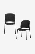 WOOOD - Havestol Taku - sæt med 2 stk. - Sort - Havestole - - Homeroom