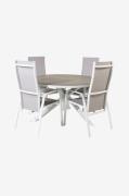 Venture Home - Spisegruppe Parma med 4 stole Copacabana - Grå - Spiseg...