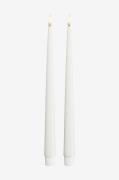 DeluxeHomeart - LED Keglelys skinnende 2,2x28 cm 2 stk. - Hvid - Lys -...