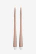 DeluxeHomeart - LED Keglelys skinnende 2,2x28 cm 2 stk. - Rosa - Lys -...