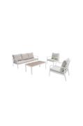 Hillerstorp - Sofagruppe Hånger Hvid ramme Cuchions graybeige - Hvid -...