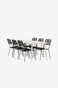 Venture Home - Spisegruppe Lina med 6 stole Lindos - Beige - Spisegrup...