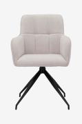 Loft24 - Spisebordsstol Zaria1, 2 stk. - Hvid - Stole med armlæn - - H...