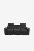 Loft24 - Sofa 3 sæder Tanaro Mannual - Sort - 3-pers. sofaer - - Homer...
