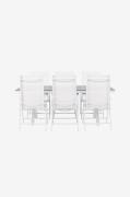 Venture Home - Spisegruppe Garcia med 6 spisebordsstole Break - Grå - ...