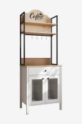 Hanah Home - Kaffe barskab Philip - Hvid - Hylder - - Homeroom