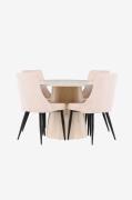 Venture Home - Lanzo-spisebord med Leone-spisebordsstol - Beige - Spis...