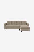Dorel Home - 3-personers sovesofa med chaiselong Celine - Brun - Soves...