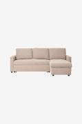 House Nordic - Chaiselongue sovesofa Belfast - Beige - Sovesofaer - - ...