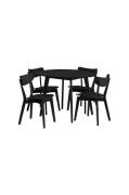 NORDFORM - Roxby spisebordssæt med bord og 4 stole, 105x105x76 cm - So...