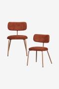 WOOOD - Travis spisestuestol - sæt med 2 stk. - Brun - Stole - - Homer...