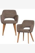 WOOOD - Murat spisestuestol - sæt med 2 stk. - Brun - Stole - - Homero...