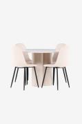 Venture Home - Olivia-spisebord med Polar-spisebordsstol - Beige - Spi...