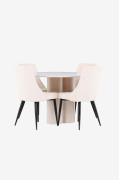 Venture Home - Olivia-spisebord med Leone-spisebordsstol - Beige - Spi...