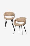 WOOOD - Yossi spisestol - sæt med 2 stk. - Beige - Stole - - Homeroom