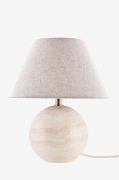 Globen Lighting - Bordlampe Castello 35 Beige travertin - Beige - Bord...