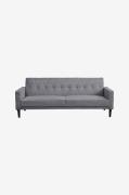 Loft24 - Avon sovesofa 3-personers fløjl - Grå - Sovesofaer - - Homero...