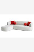 Hanah Home - Hjørnesofa Roma Left - Hvid - Sofaer med chaiselong - - H...