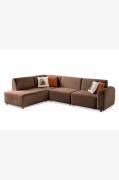 Hanah Home - Hjørnesofa S Loft Left - Brun - Sofaer med chaiselong - -...