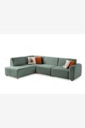 Hanah Home - Hjørnesofa S Loft Left - Grøn - Sofaer med chaiselong - -...