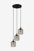 EGLO - Pendellampe Chisle Black /Bronzed/Amber With 3 Lamps - Sort - L...