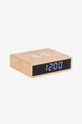 Karlsson - Vækkeur Fat W. Phone Charger LED - Brun - Vægure og bordure...