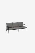 Hillerstorp - 3-personers sofa Hånger Sort stel Hynder grå-beige - Sor...
