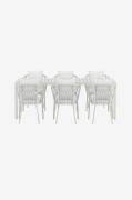 Venture Home - Giardini Spisebord med Linos-stol - Hvid - Spisegrupper...