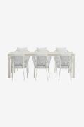 Venture Home - Mirko-spisebord med Linos-stol - Hvid - Spisegrupper - ...