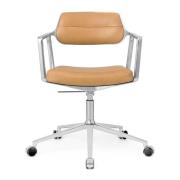 Vipp 453 Swivel+ Chair - Castors - Læder - Camel