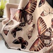 Vanillafly Jaquard plaid - butterfly - 160x200