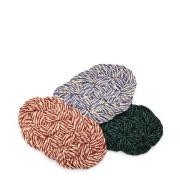 HAY Coco Door Mat - Swirl - Blue And Off-White