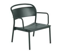 Muuto Linear Steel Lounge Armchair - Mørkegrøn
