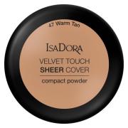 IsaDora Velvet Touch Sheer Cover Compact Powder 47 Warm Tan 10g