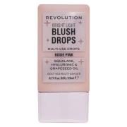 Makeup Revolution Bright Light Blush Drops Pink Rosie 23 ml