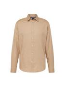 JACK & JONES Skjorte 'GINGHAM'  beige